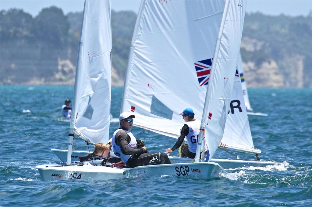 Mens Laser Radial - Aon Youth Worlds 2016, Torbay, Auckland, New Zealand, Day 2 © Richard Gladwell www.photosport.co.nz